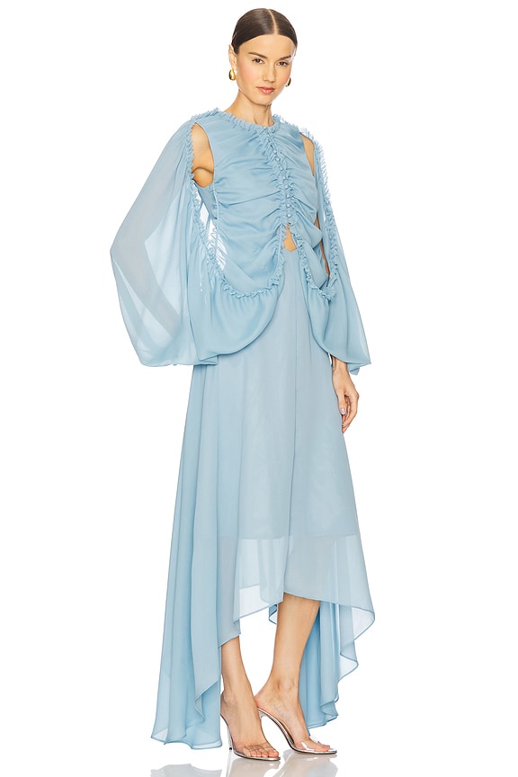 view 2 of 3 ROBE MI-LONGUE in Smoke Blue