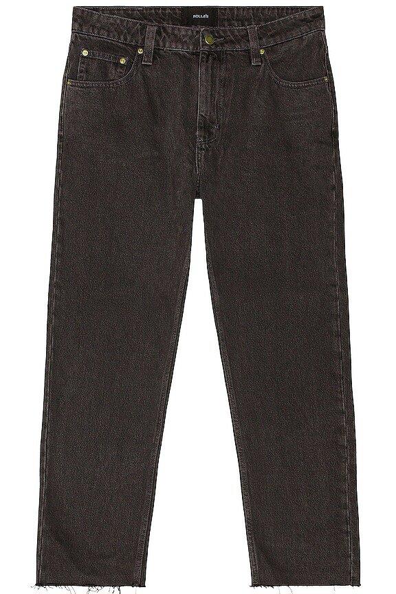 view 2 of 3 Relaxo Chop Cropped Jean in Stoned Black