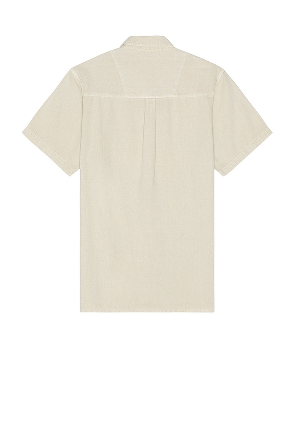 view 2 of 3 Men At Work Short Sleeve Oxford Shirt in Stone