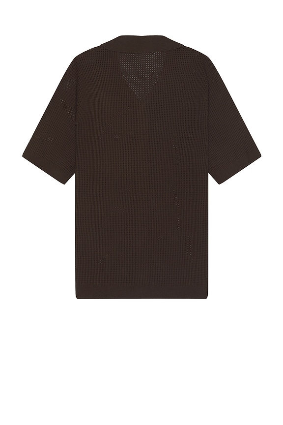 view 2 of 4 Bowler Grid Knit Shirt in Brown