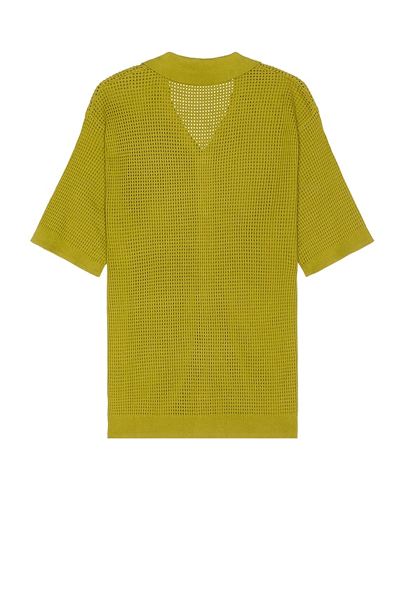 view 2 of 3 Bowler Grid Knit Shirt in Cactus