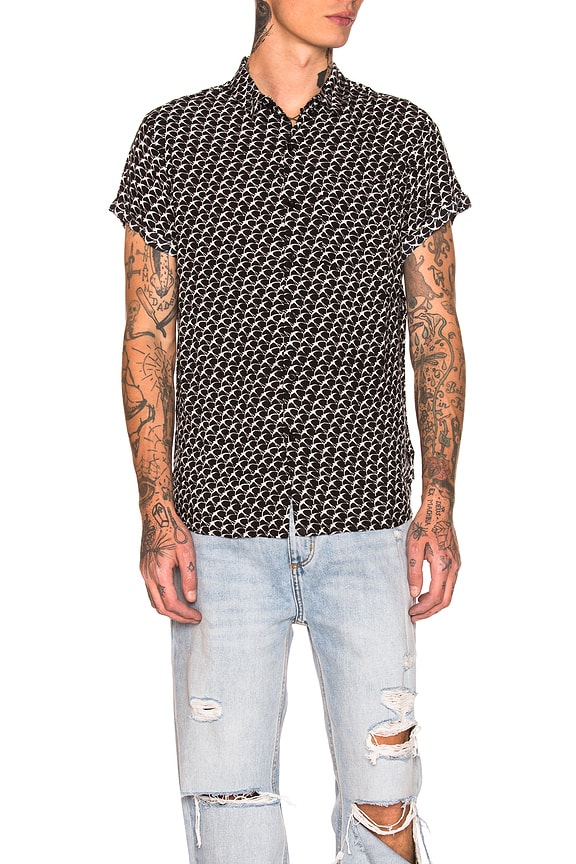 view 1 of 5 Beach Boy Shirt in Black Birds in White Birds