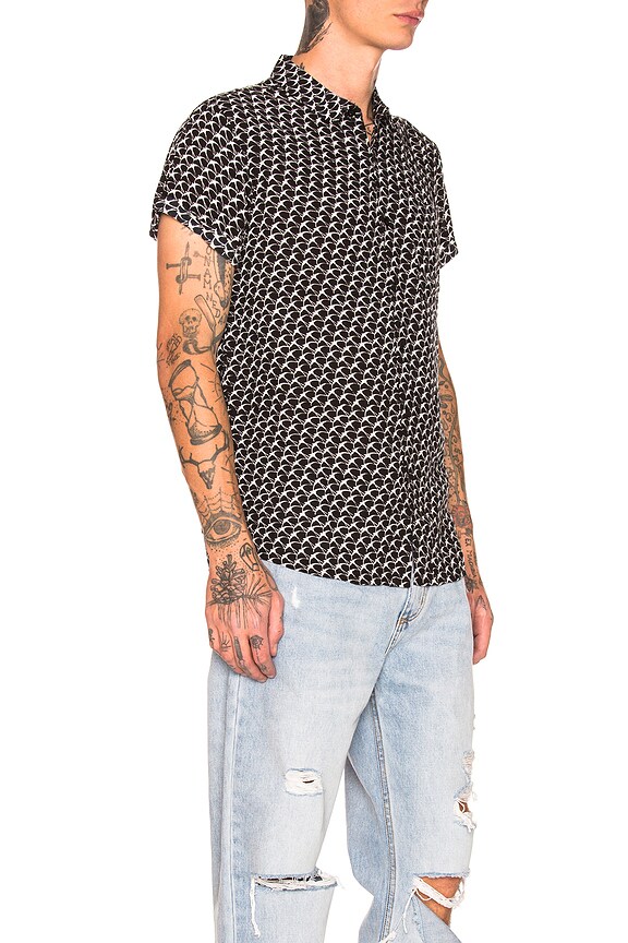 view 2 of 5 Beach Boy Shirt in Black Birds in White Birds