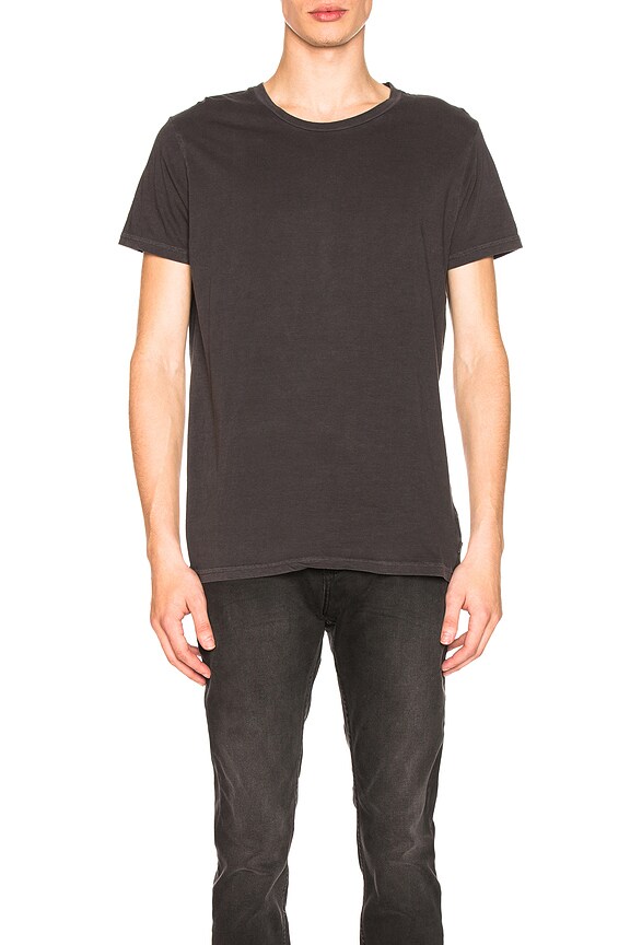 view 2 of 6 Old Mate 2 Pack Tee in Black Stone & Washed Burgundy