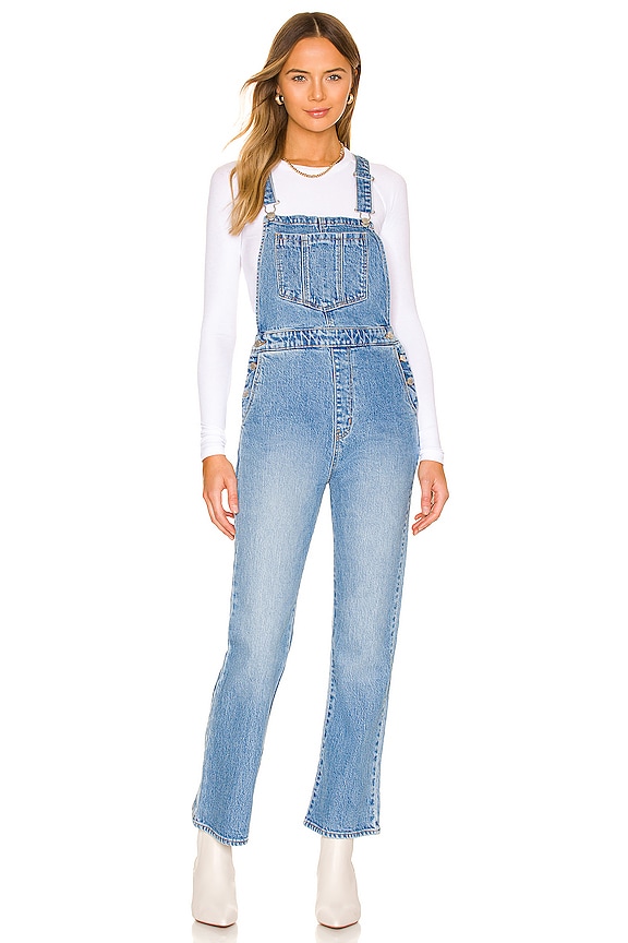 ROLLA'S Dusters Crop Bootcut Overall in Eco Salty Blue | REVOLVE