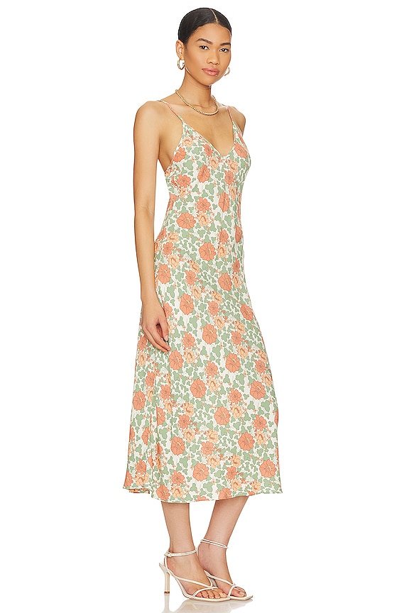 view 2 of 3 Rambling Floral Margaux Slip Dress in Apricot