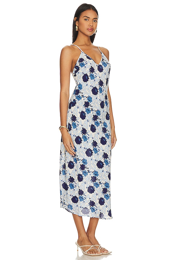 view 2 of 3 Rambling Floral Margarita Slip in Marine