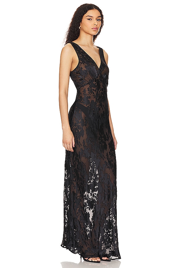 view 2 of 4 Eliza Dress in Black in Burnout