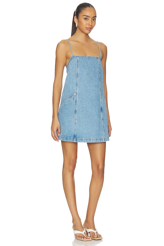 view 2 of 3 Deco Denim Cami Dress in Vintage Stone