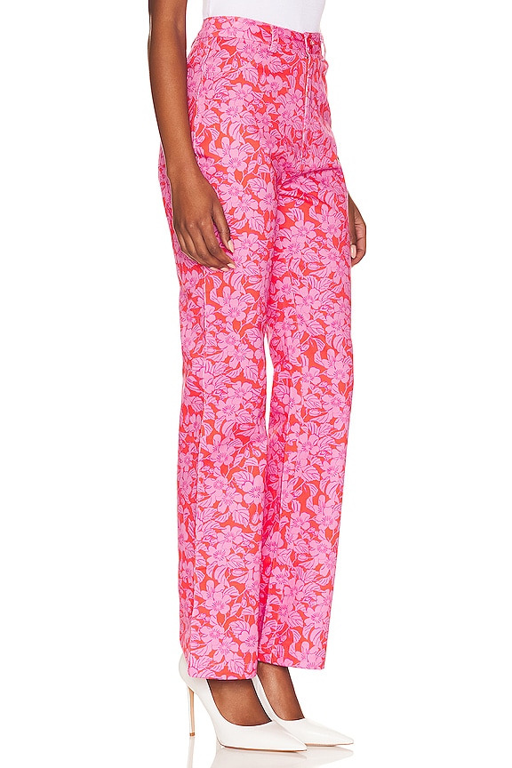 view 2 of 4 Ivy Floral Bootcut Jeans in SCARLET