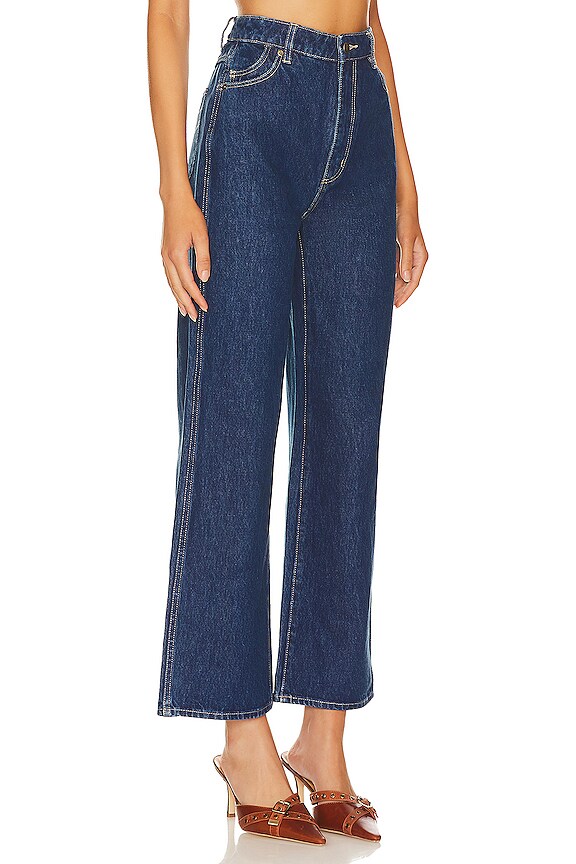 view 2 of 4 JEAN LONGUEUR CHEVILLES ÉVASÉ DANS LE BAS HEIDI in Organic Vintage Blue