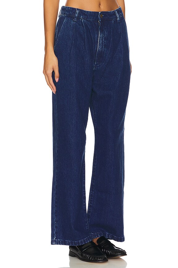 view 2 of 6 Chloe Pleat Wide Leg in Dark Stone