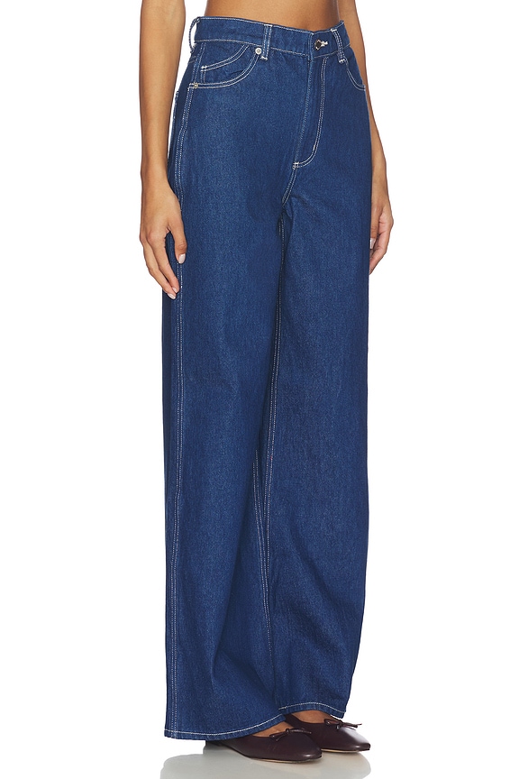 view 2 of 6 Relaxed Sailor Long Wide Leg Jeans in Madame Blue