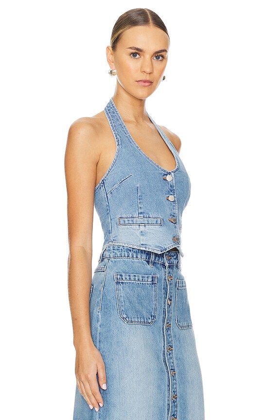 view 2 of 4 CHALECO HALTER in Mid Vintage Blue