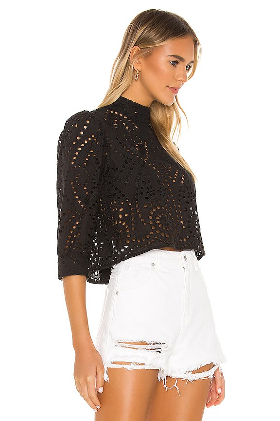 view 2 of 4 Stephanie Lace Blouse in Black