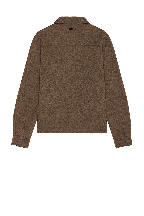 view 2 of 4 Fleece Shacket in Chocolate Chip Heather