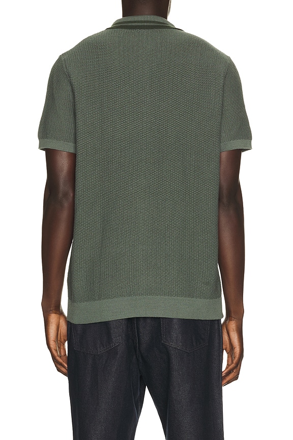 view 2 of 4 Fine Knit Sweater Polo in Olive Shadow