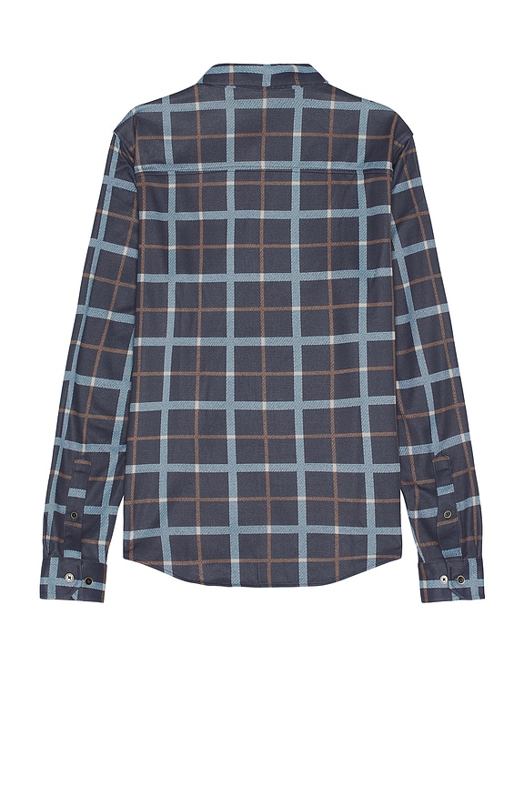 view 2 of 3 Hardy Flannel Shirt in Navy Windowpane