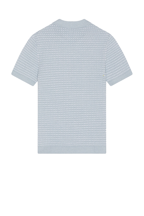 view 2 of 4 Johnny Collar Polo in Arctic Blue & White