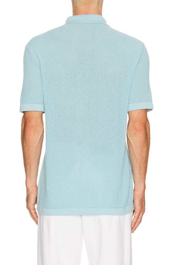 view 2 of 4 Coastal Johnny Collar Polo in Aquamarine