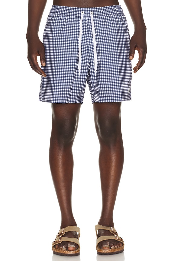 view 1 of 5 SHORT DE BAIN in Navy Gingham