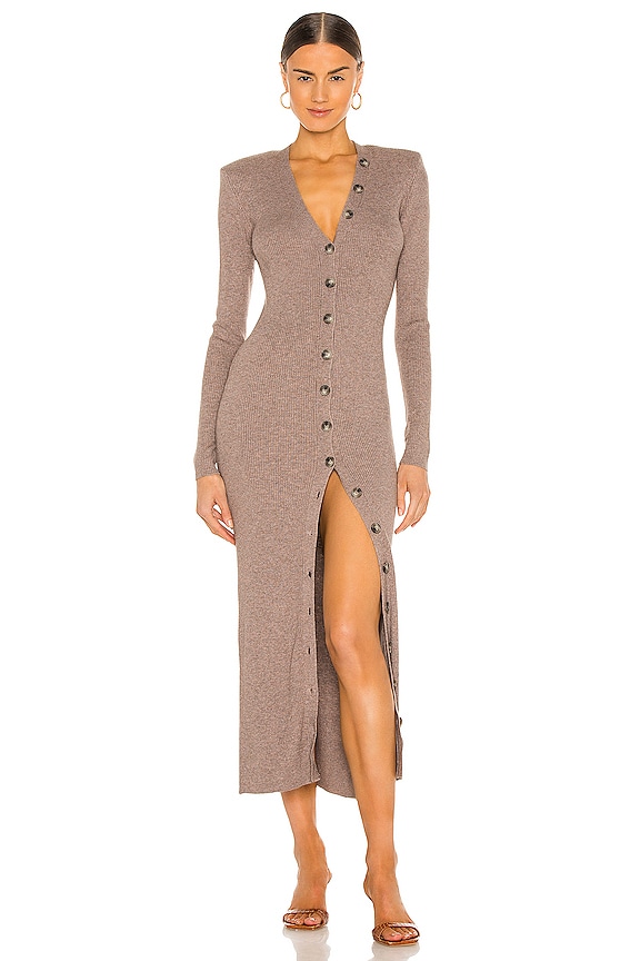 view 1 of 3 Vianne Knit Dress in Walnut
