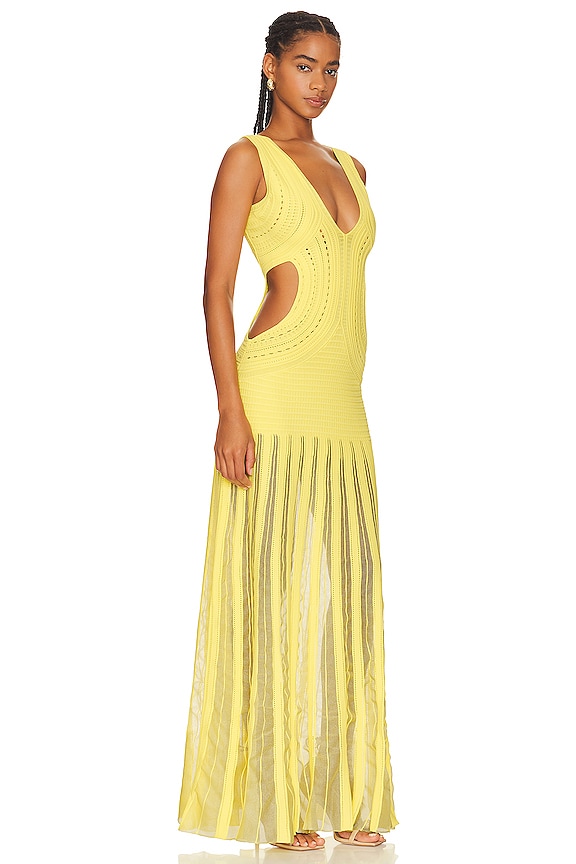 view 2 of 3 Asa Dress in Light Chartreuse