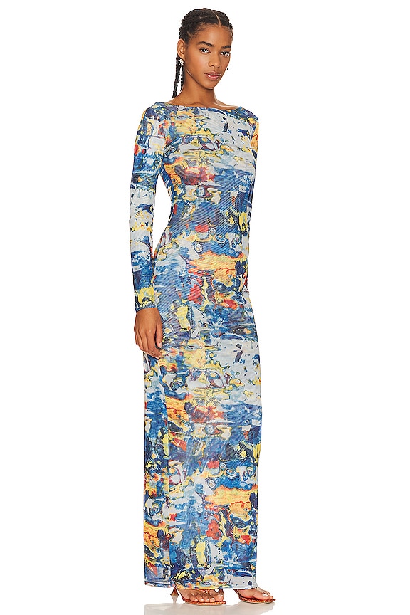 view 2 of 3 VESTIDO ANDREA in Ink Print