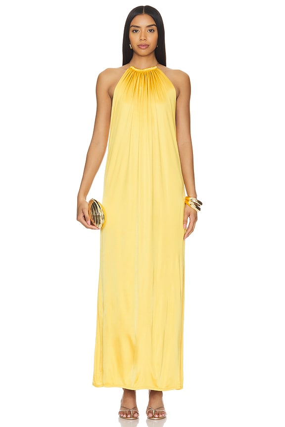 view 2 of 4 VESTIDO LARGO ESTERE in Amber