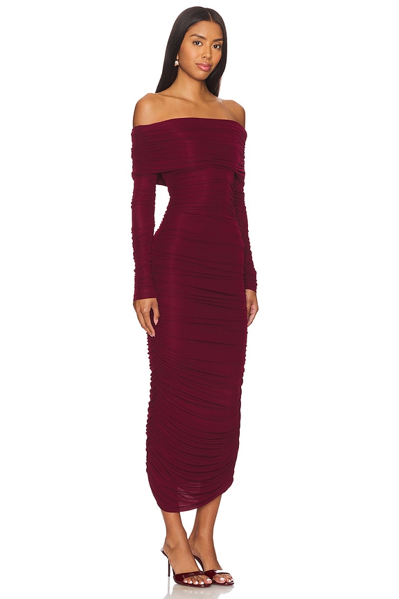 view 2 of 3 VESTIDO VARONICA in Oxblood