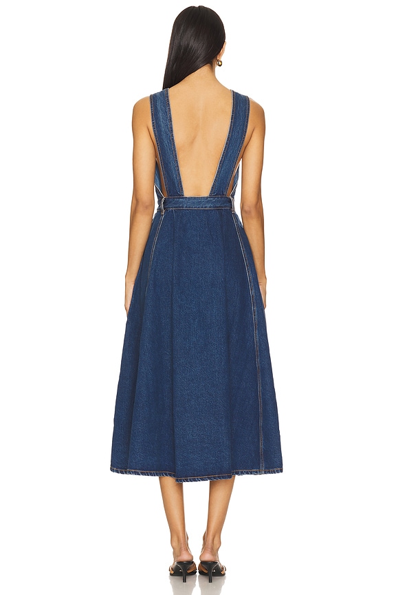 Ronny Kobo Lucien Dress in Indigo Wash | REVOLVE