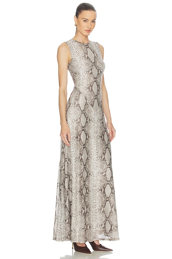 view 2 of 3 VESTIDO UZINA in Snake Print Natural Multi