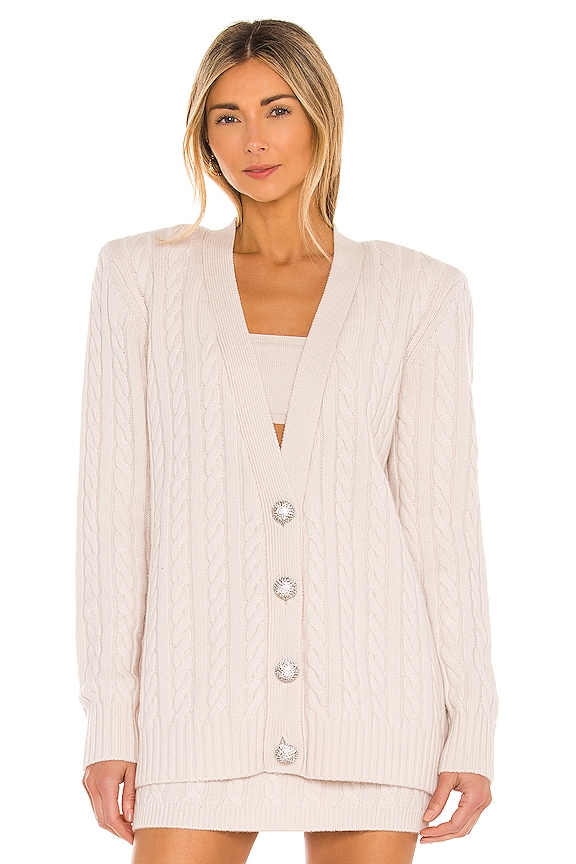 view 2 of 6 Parmida Cashmere Knit Cardigan in Light Khaki