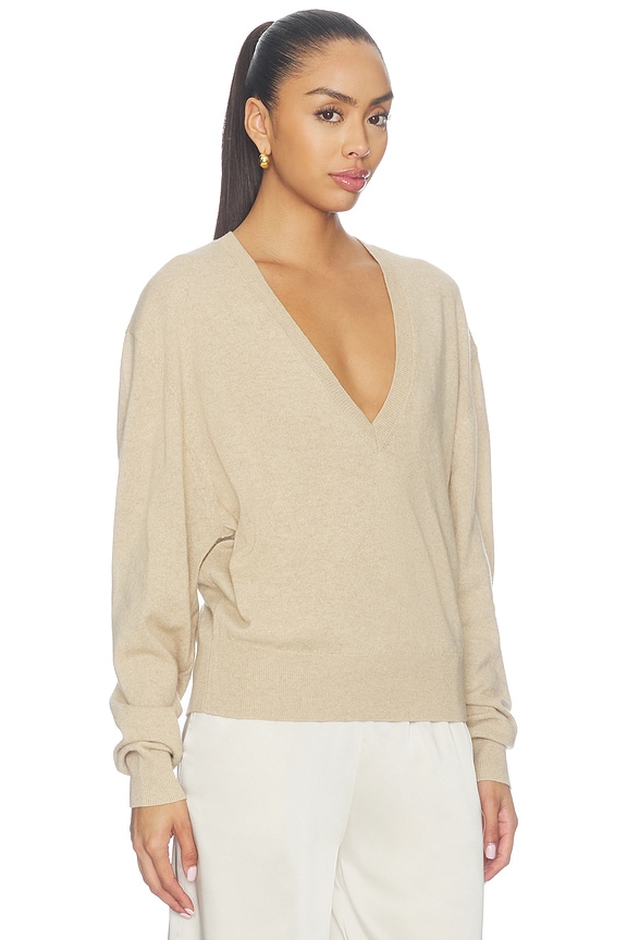 view 2 of 4 Jayden V Neck in Oatmeal