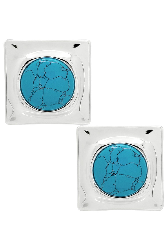 view 2 of 4 PENDIENTE JOAN in Silver & Turquoise