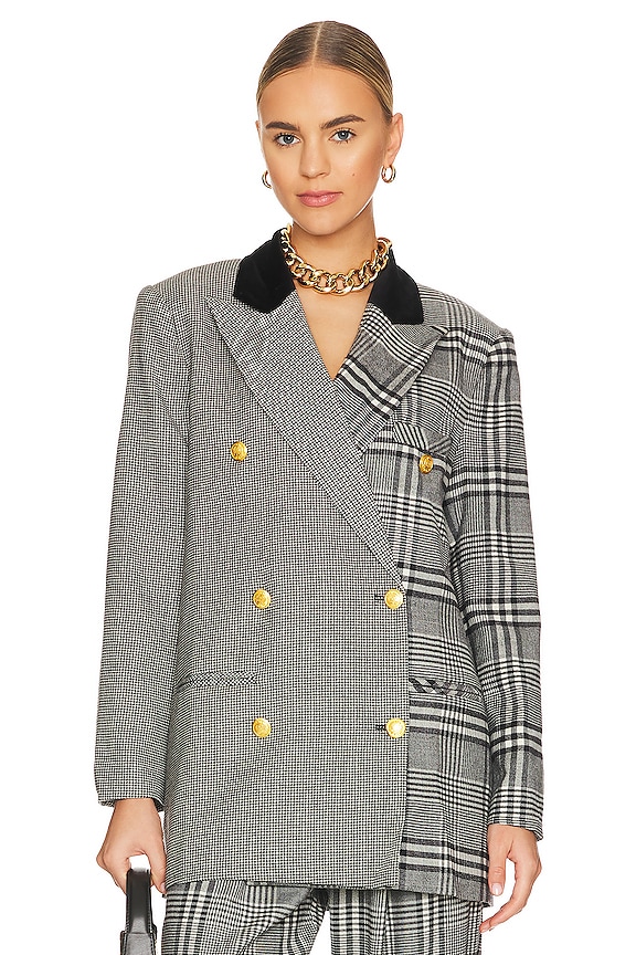 view 2 of 7 Kiera Blazer in Black & White