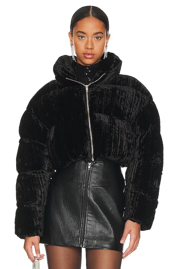 view 2 of 5 Sagen Puffer Jacket in Crinkle Velvet Black