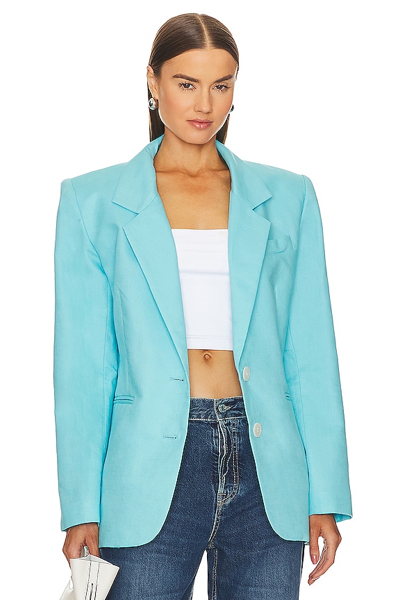 Ronny Kobo Klover Blazer in Blue | REVOLVE