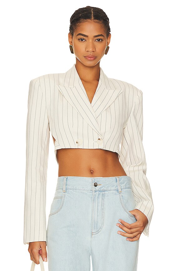 view 2 of 5 Santos Jacket in Ecru & Blue