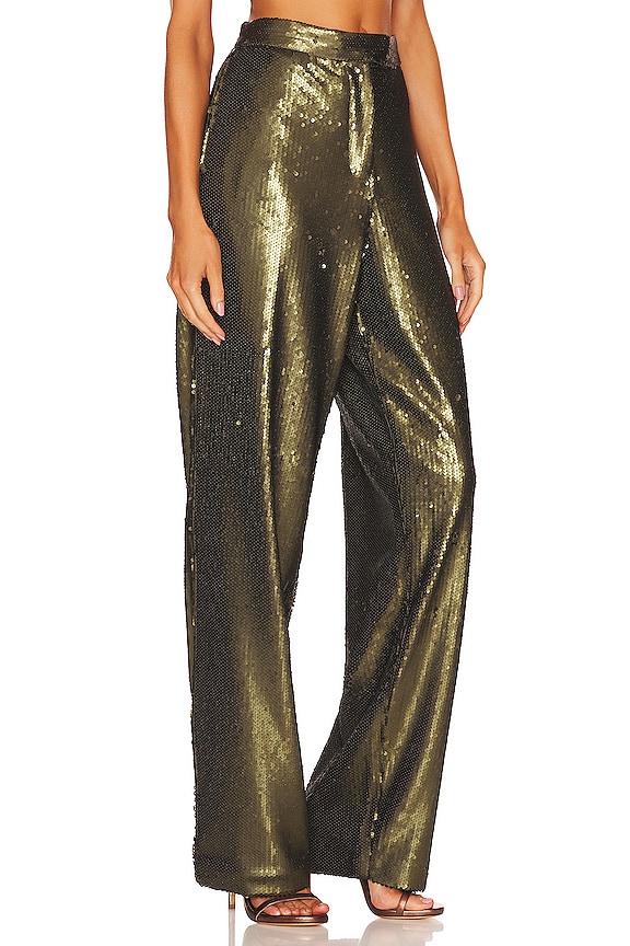 view 2 of 5 Claire Pant in Green Sequins