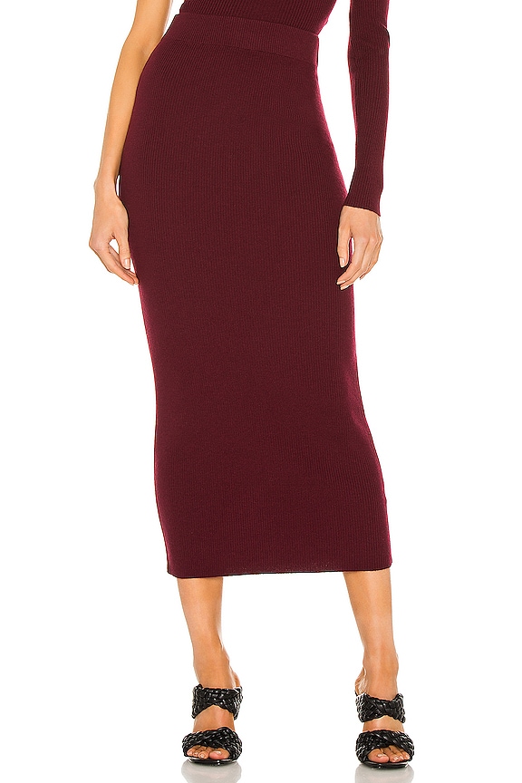 view 1 of 4 Hadwin Knit Skirt in Wine