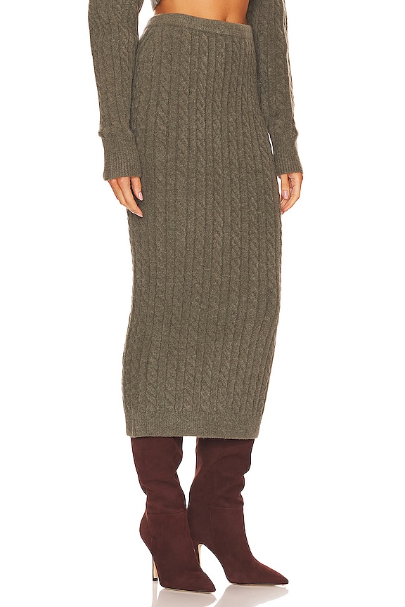 view 2 of 4 ВЯЗАНАЯ ЮБКА DAVA in Grey Green