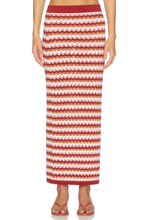 view 1 of 6 FALDA PUNTO DRAKE in Rust Combo