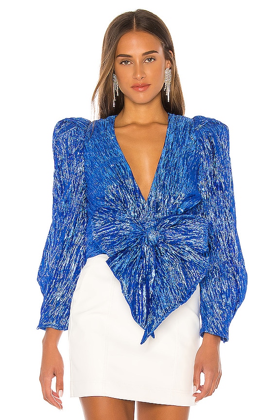 view 1 of 5 Jaden Blouse in Cobalt