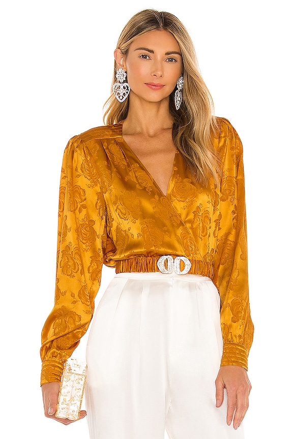 view 1 of 6 Lorrie Belted Top in Mustard