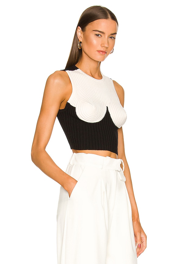 view 2 of 4 Bouvier Knit Top in Ivory & Black Multi