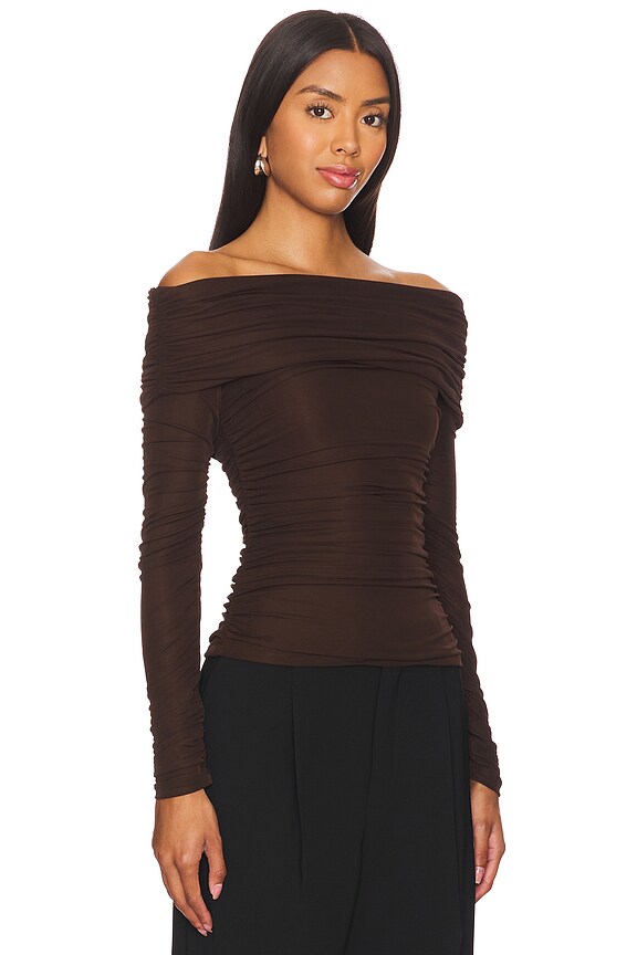 view 2 of 4 Harley Top in Chocolate Brown