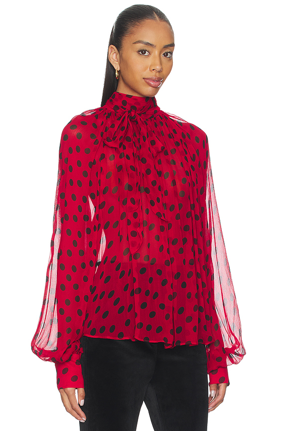 view 2 of 4 Zenia Top in Black Red