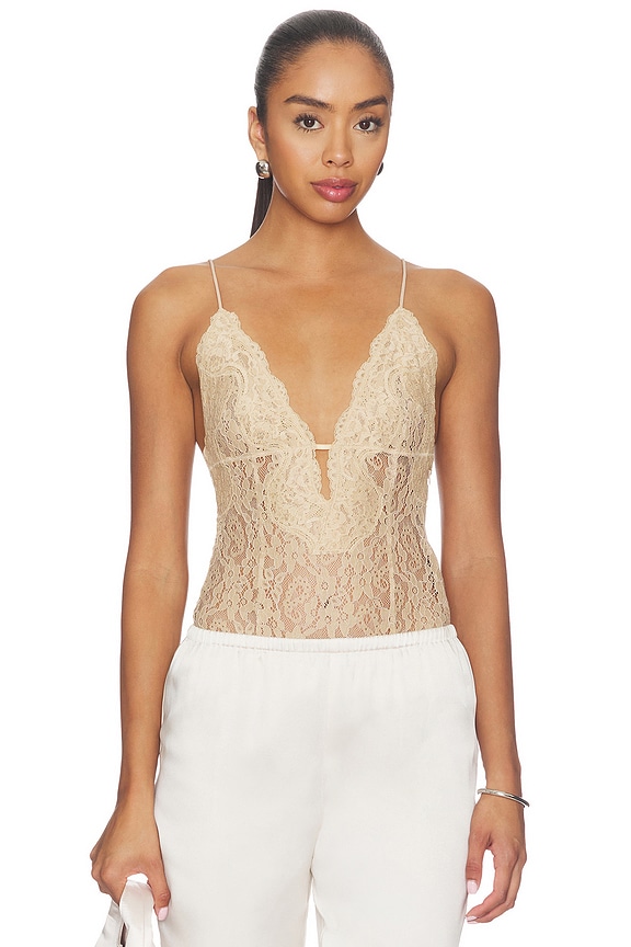 view 1 of 5 Terry Bodysuit in Champagne