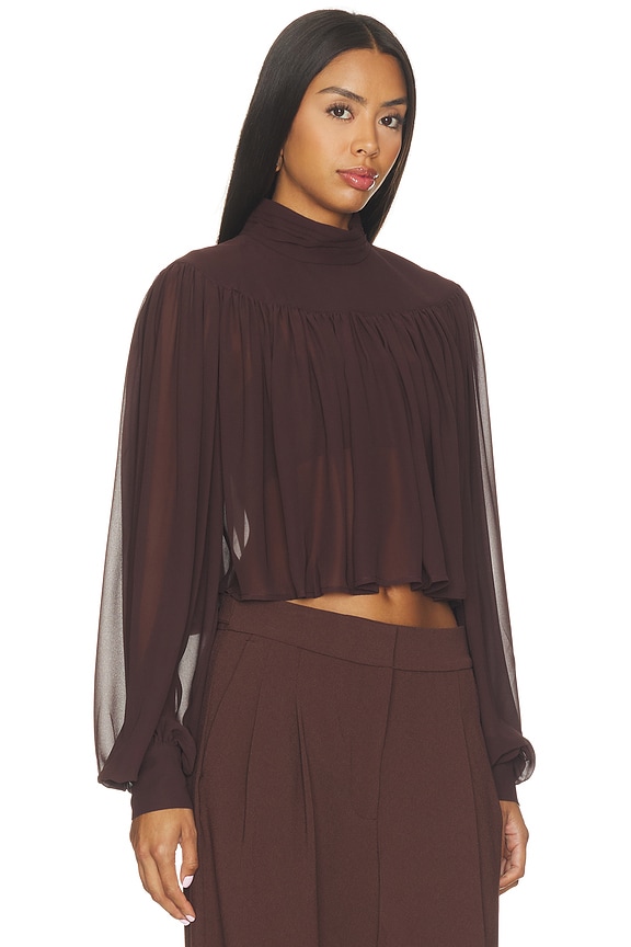 view 2 of 4 Aerin Top in Chocolate